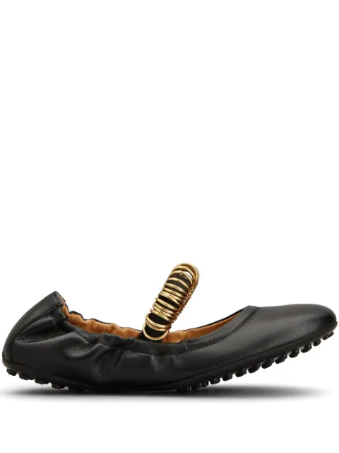 Tod's ring-detail ballerina shoes Black XXW0HI0JJ10U1O