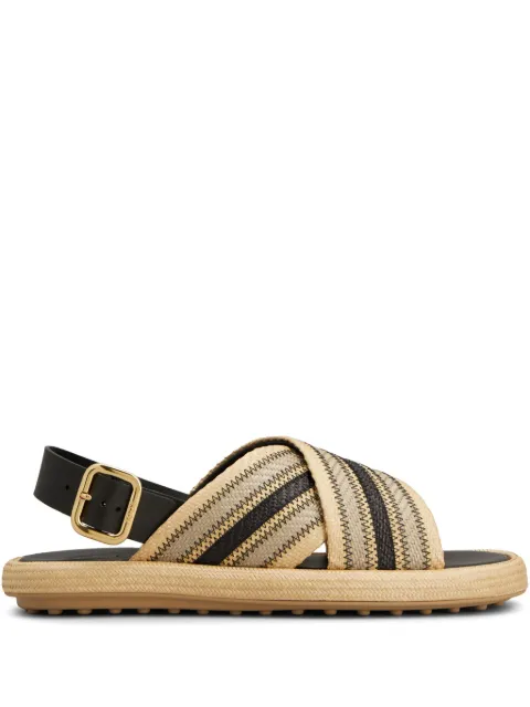 Tod's two-tone woven sandals Neutrals XXW70L0JI40UDD