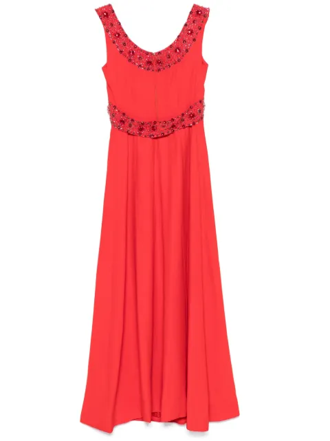 A.N.G.E.L.O. Vintage Cult 1960s rhinestoned maxi dress Red AN980AD