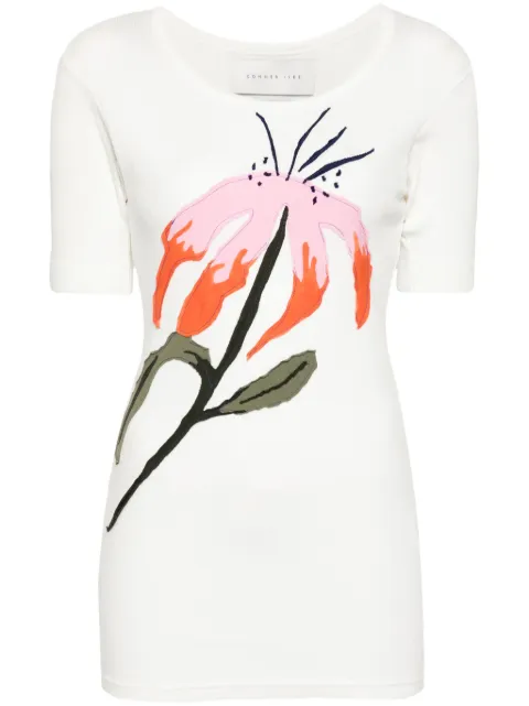 Conner Ives floral-patch T-shirt White 270