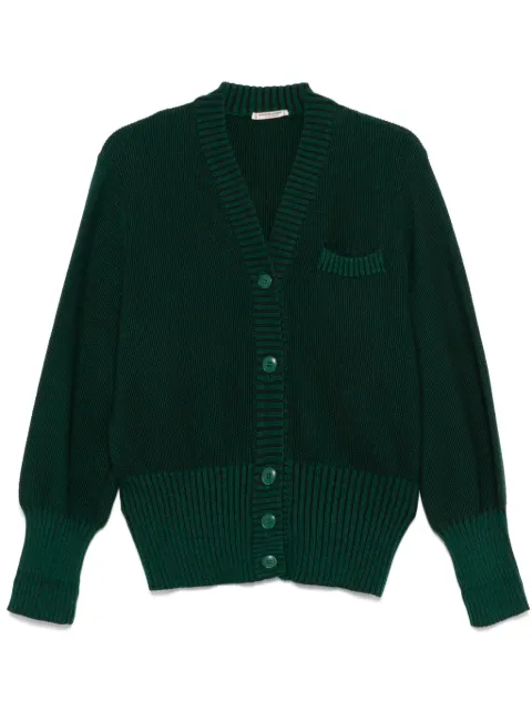 Saint Laurent Pre-Owned 1980s virgin wool cardigan Green SL390AC