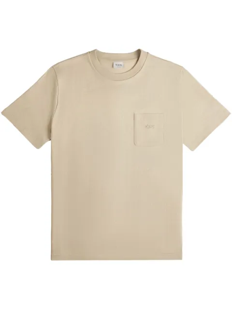 Tod's logo-embroidered T-shirt Neutrals X5MB3505800VDN