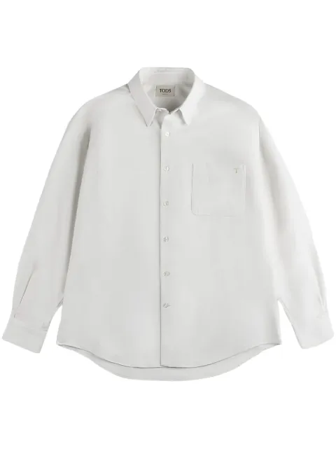 Tod's curved-hem button-up shirt White X6MA1506020WXK