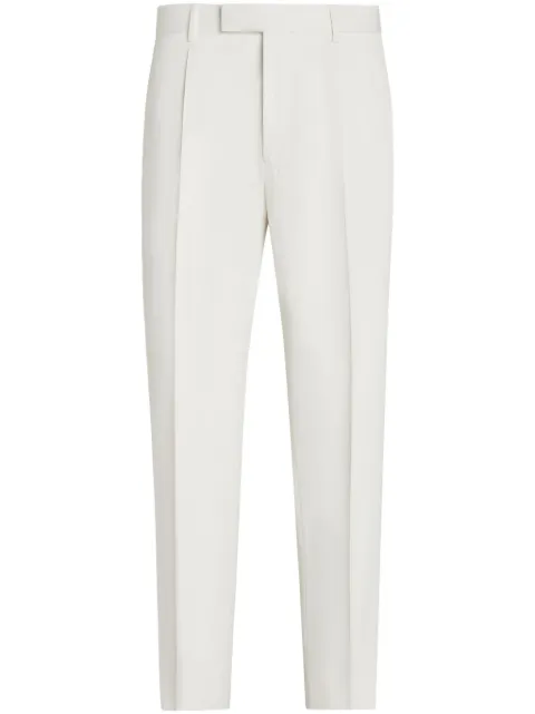 Zegna pressed-crease trousers White UFI04A9TP45