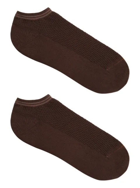 Zegna stripe-detail socks Brown N5V02726