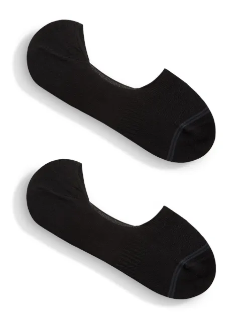 Zegna stripe-detail socks Black N4V0423