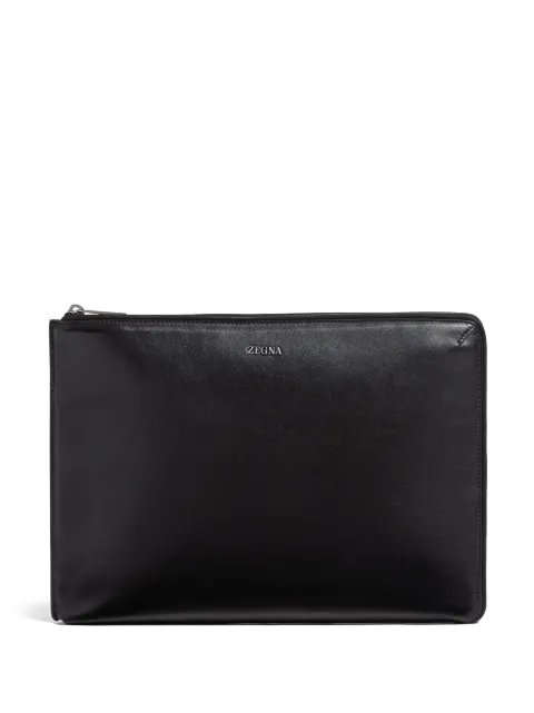 Zegna leather clutch bag Black LHGRNC2275Z
