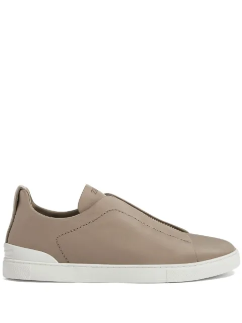Zegna Triple Stitch Secondskin sneakers Brown LHOTAS5207Z