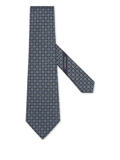 Zegna Cinque Pieghe silk tie Blue Z9D12TA91P9