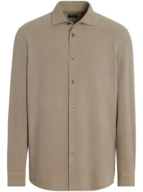 Zegna silk shirt Neutrals UFX42A9SLF5