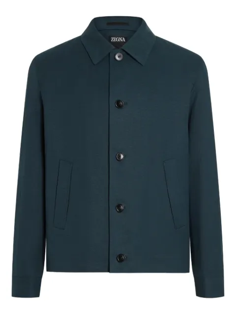 Zegna button-up linen jacket Blue 973C38A91VHSQ0