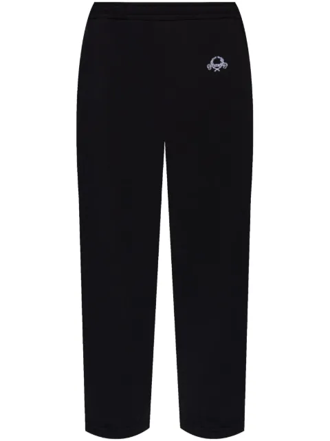Moschino logo-embroidered trousers Black 251ZZA03510228