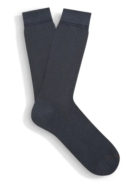 Zegna stripe-detail socks Blue N5V40721