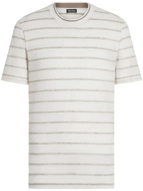Zegna linen T-shirt White UF397A9F722
