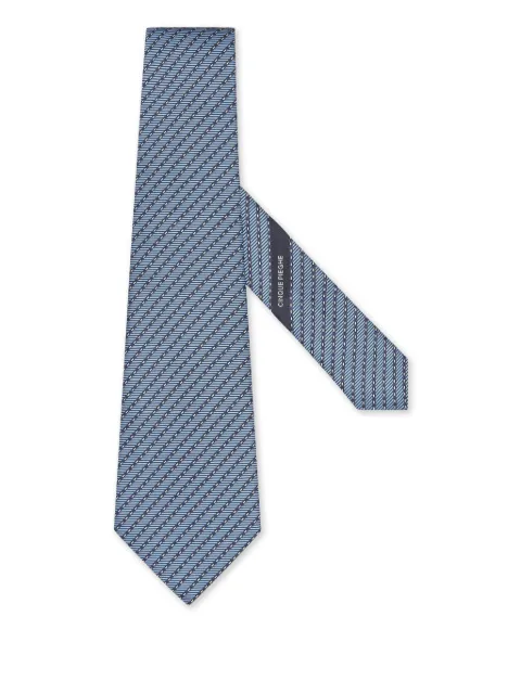 Zegna Cinque Pieghe silk tie Blue Z9D14TA91P9