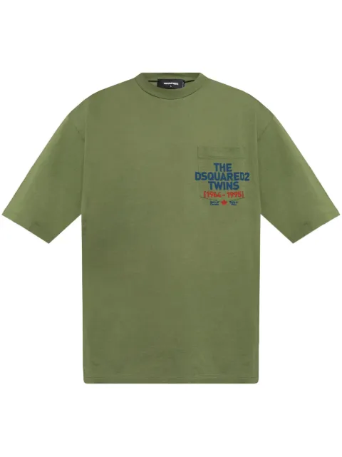 DSQUARED2 logo-print T-shirt Green S74GD1407S23009