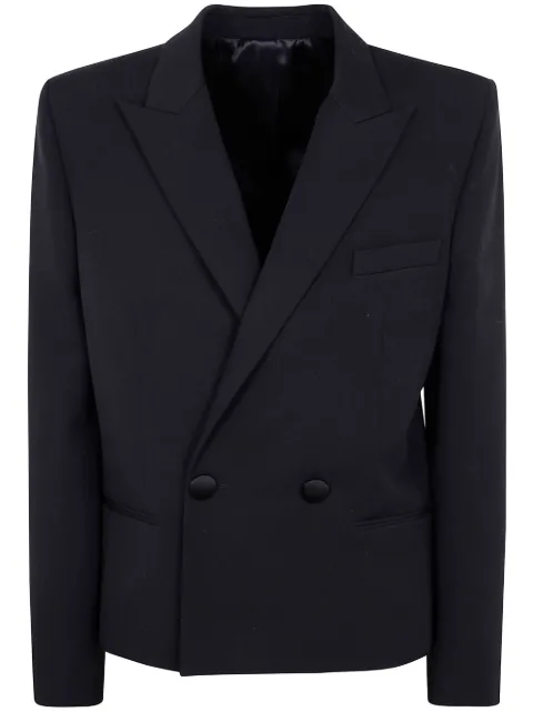 Balmain wool double-breasted blazer Black EH1SC185WC09