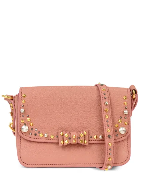 Miu Miu Pre-Owned 2010s studded crossbody bag Pink 194A