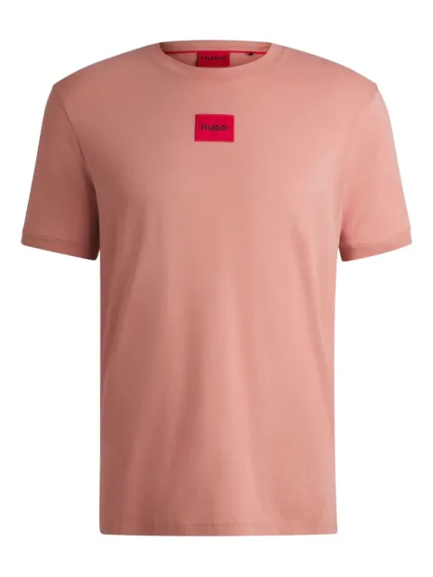 HUGO logo-print T-shirt Pink 50447978