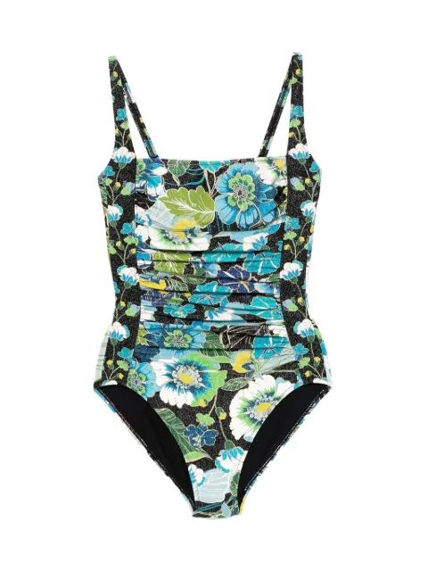Johnny Was ruched one-piece Black CSW4724H