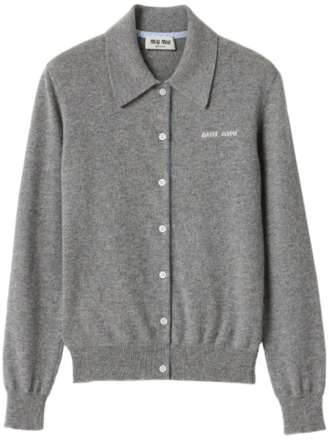 Miu Miu cashmere cardigan Grey MMF934SOOO15Z1