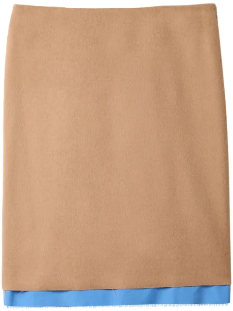 Miu Miu camel-hair midi skirt Brown MG2344SOOO165