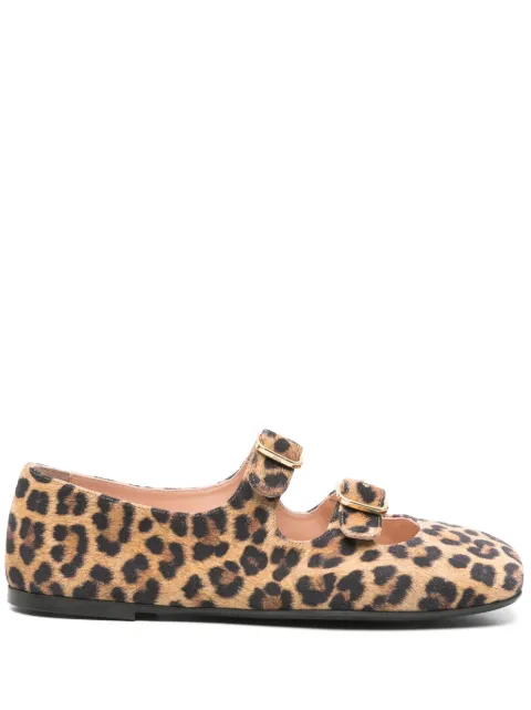 AGL leopard-print ballet flats Brown D840001PGKA226