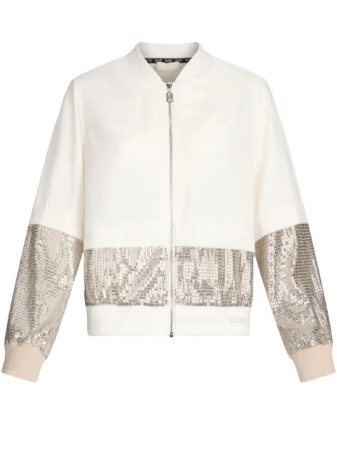 LIU JO sequin-embellished bomber jacket Neutrals TA5260TS423