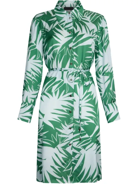 LIU JO printed shirt dress Green CA5342TS074