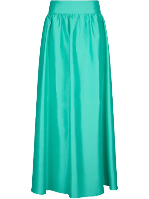 LIU JO shantung maxi skirt Green CA5315T2982