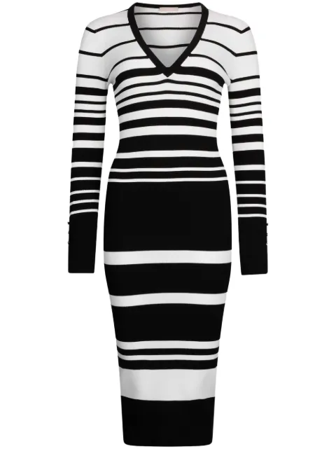 LIU JO striped midi dress Black WA5234MS99E