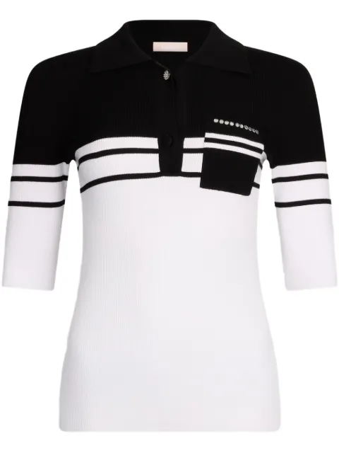 LIU JO striped polo shirt White WA5232MS99E