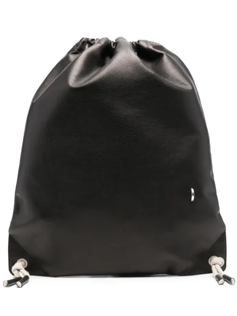 Rick Owens leather backpack Black RA01E0675LCN