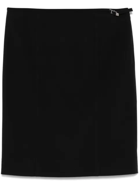 Gucci Pre-Owned 2000s buckle-detail mini skirt Black GU250BR