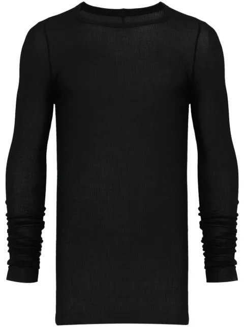 Rick Owens ribbed T-shirt Black RU01E5250RC