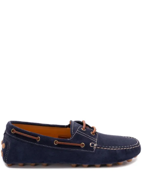 Tod's leather boat shoes Blue XXM52K05300RE0