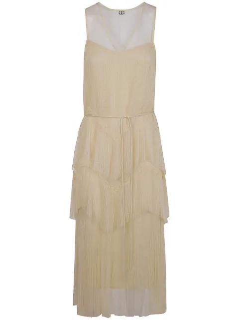 TWINSET colourblock midi dress Neutrals 251TP2511