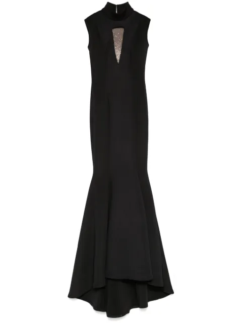 AAVVA high-neck mermaid gown Black AV1365