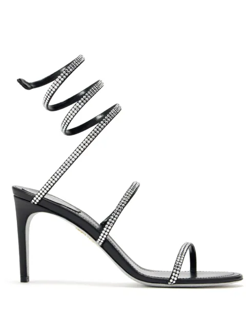 René Caovilla crystal-embellished sandals Black C12369080