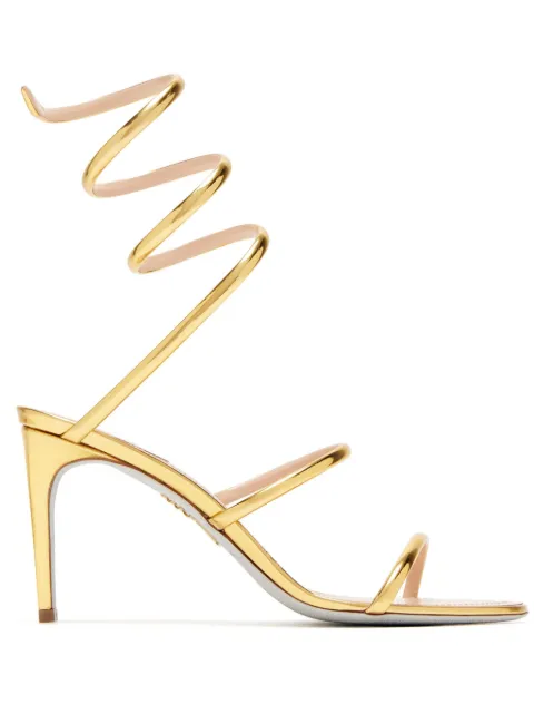 René Caovilla 100mm strappy sandals Gold C123510800001L018