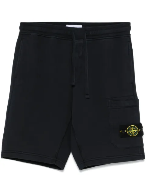 Stone Island logo-patch drawstring shorts Blue L2S156200011S0051