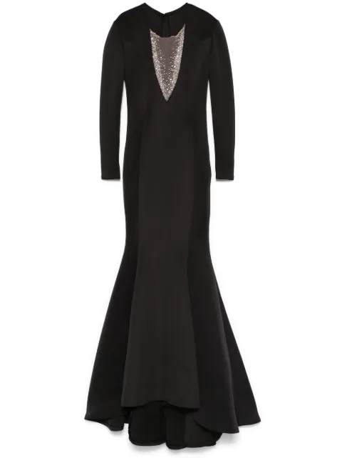 AAVVA crystal-embellished mermaid gown Black AV1366BLACK