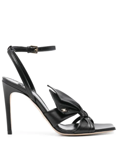 Elisabetta Franchi 100mm bow-embellished sandals Black SA25L51E2