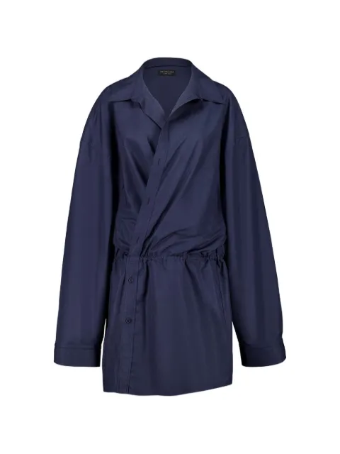 Balenciaga mock-neck oversized mini dress Blue 814136TRM17