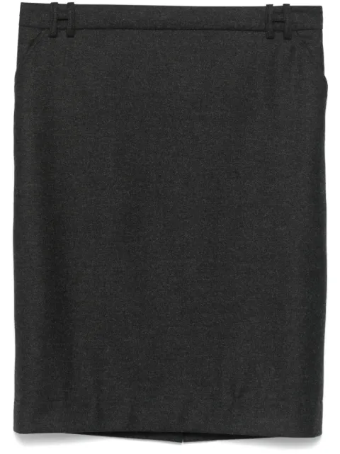Hermès Pre-Owned 2010s mélange-effect mini skirt Grey HE320BD