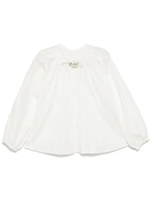 Bambah Petra motif blouse White BMRE2569