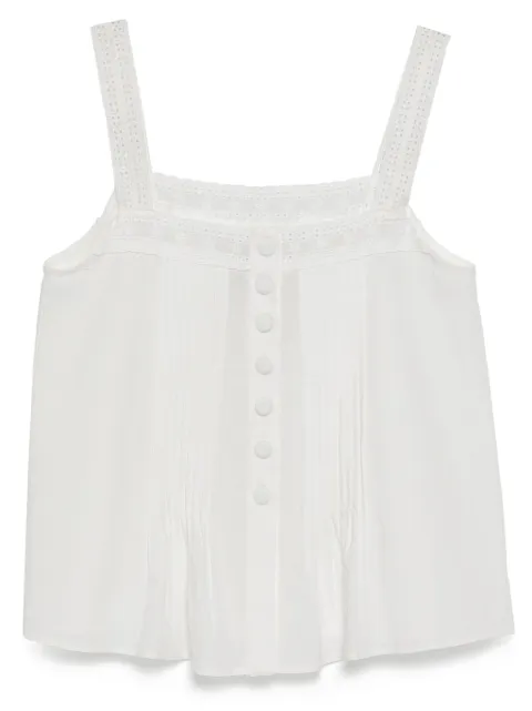 Bambah Ritchel lace trim cami vest White BMRE2542
