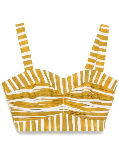 Bambah Olivia striped bustier top Yellow BMRE2513