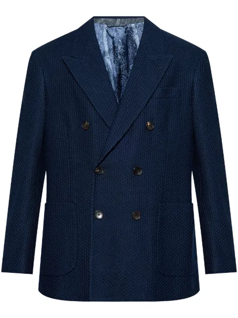 ETRO double-breasted blazer Blue MRCA002399JJ502