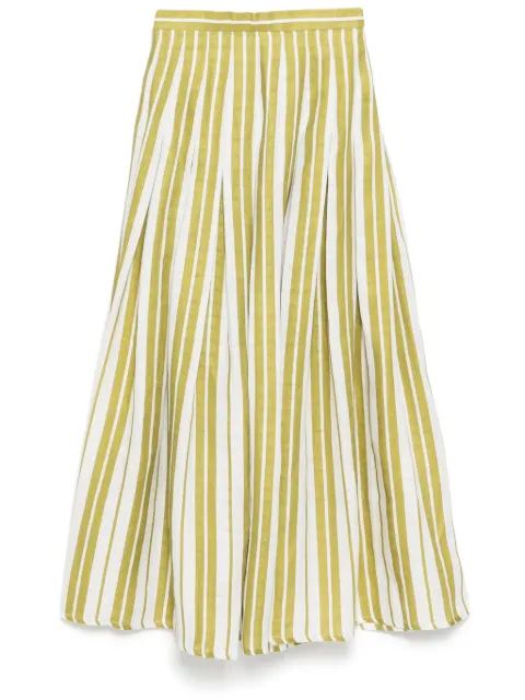 Bambah striped pleated skirt Green BMRE2510